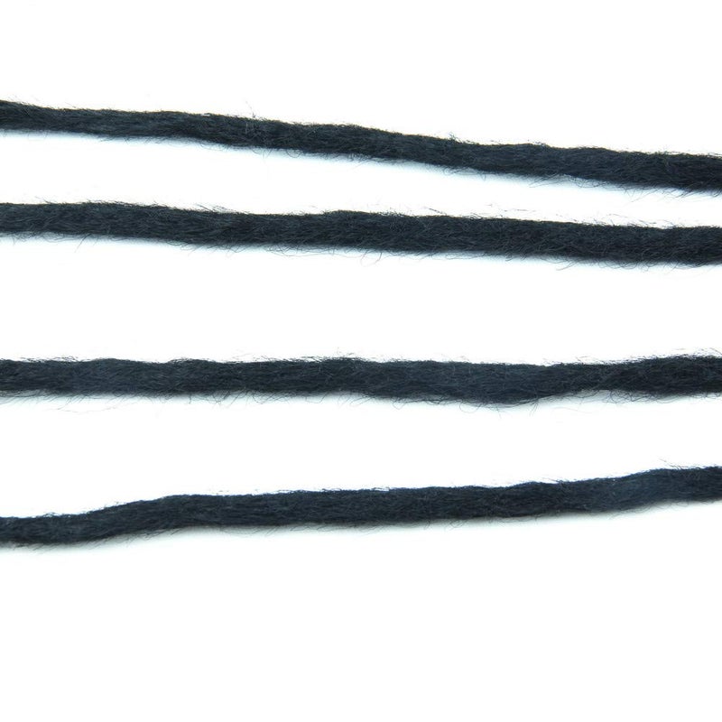 Dsoar Double Ended Dreadlocks Extensions Handmade Synthetic Dreads 20 Inch 10 Strands/Pack Crochet Braiding Hair (40 inch, 1#/Black Color) - Image 4